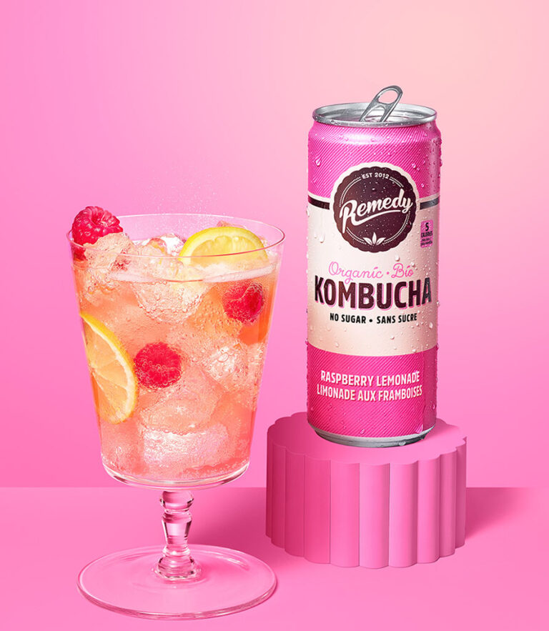 Raspberry Lemonade Kombucha - Certified Organic Remedy Kombucha