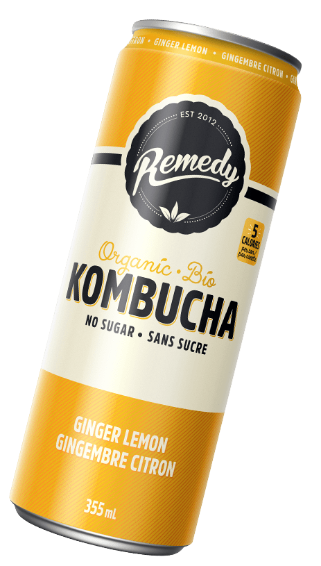 Remedy Ginger Lemon Kombucha Can