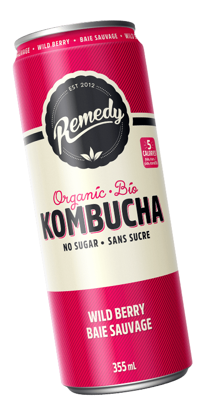 Remedy Wild Berry Kombucha Can