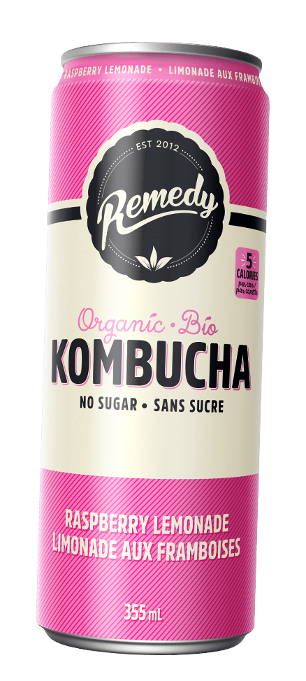 Remedy Raspberry Lemonade Kombucha Can