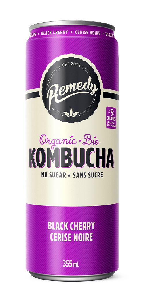 Remedy Black Cherry Kombucha Can