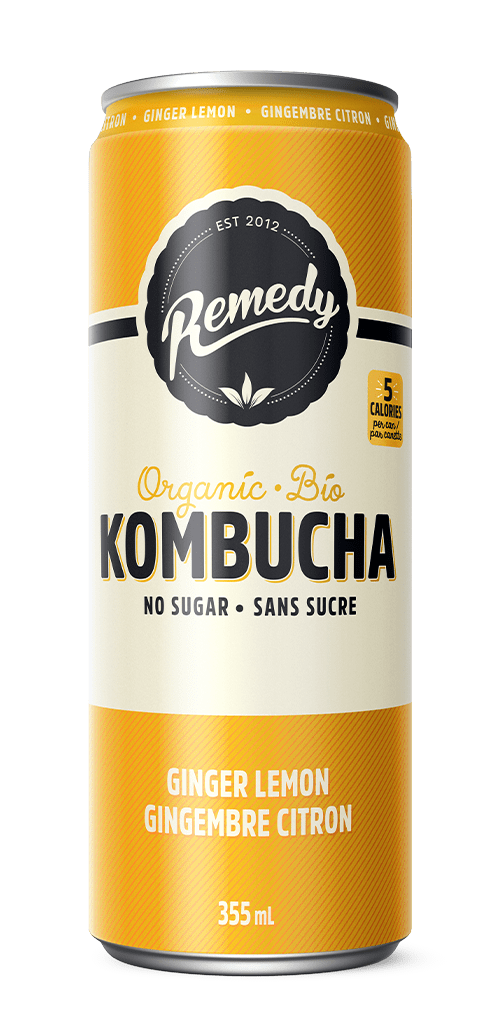 Remedy Ginger Lemon Kombucha Can