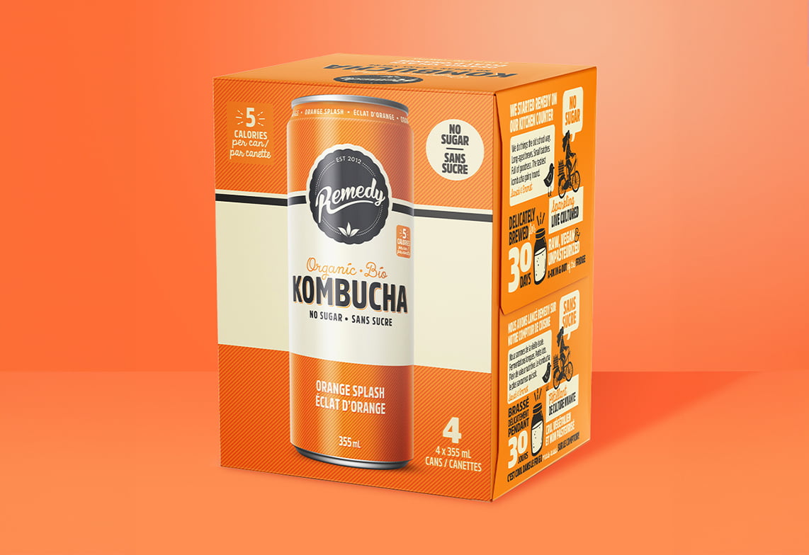 Remedy Orange Splash Kombucha 4 Pack