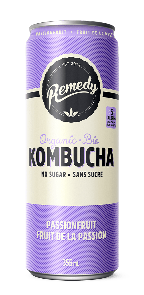 Remedy Passionfruit Kombucha Can