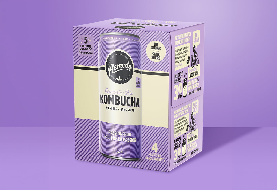 Remedy Passionfruit Kombucha 4 Pack