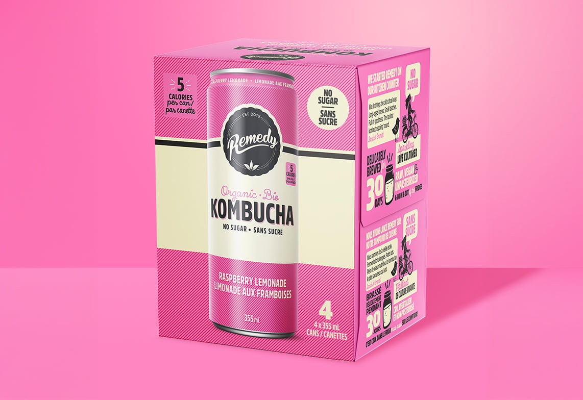 Remedy Raspberry Lemonade Kombucha 4 Pack