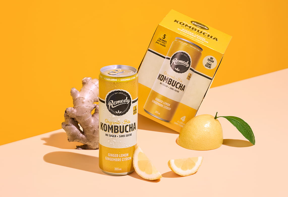 Remedy Ginger Lemon Kombucha 4-Pack