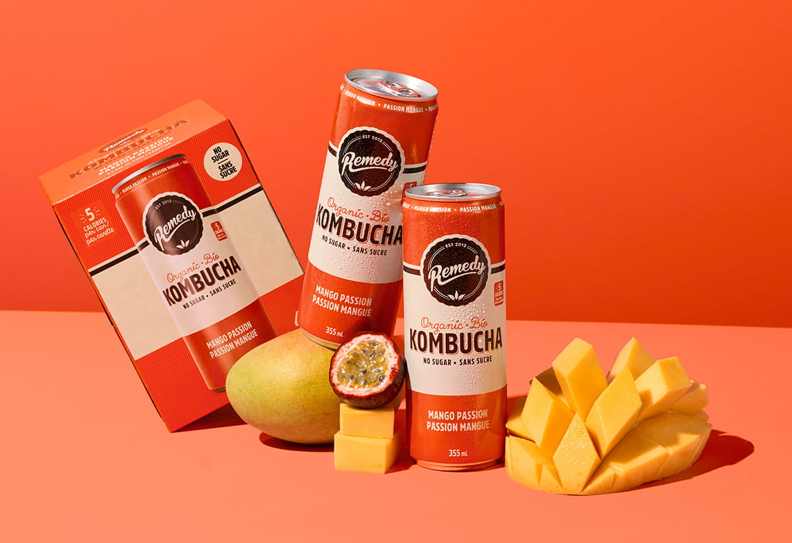 Remedy Mango Passion Kombucha 4-Pack