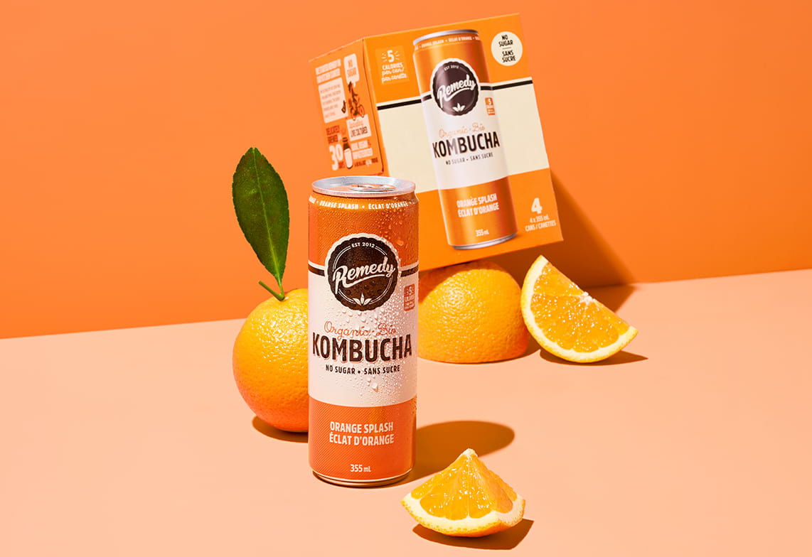 Remedy Orange Splash Kombucha 4-Pack