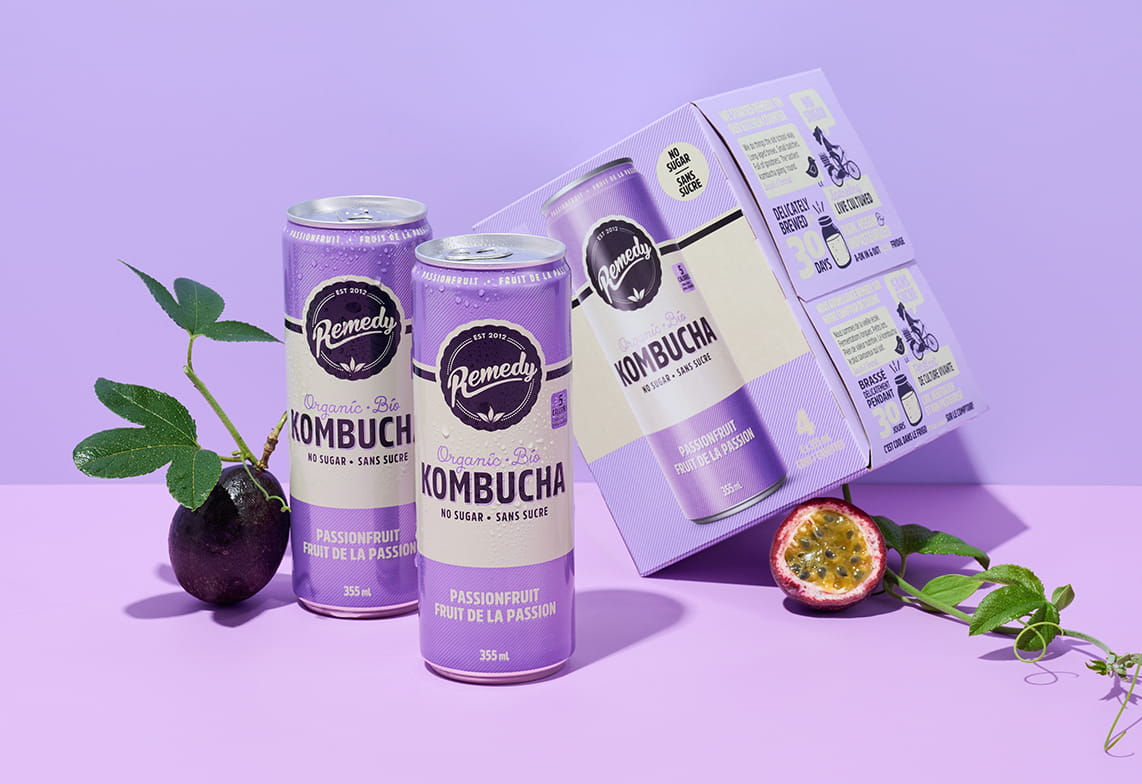 Remedy Passionfruit Kombucha 4-Pack