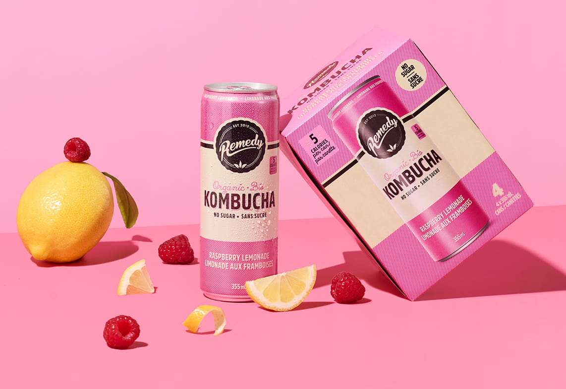 Remedy Raspberry Lemonade Kombucha 4-Pack