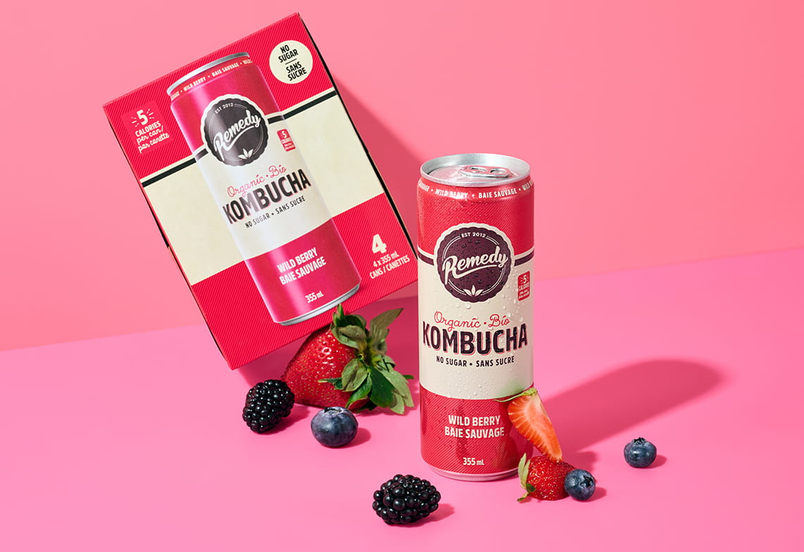 Remedy Wild Berry Kombucha 4-Pack